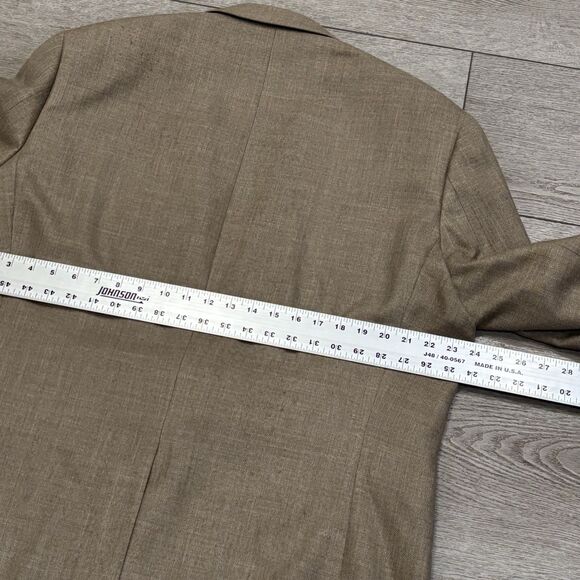 Vintage Lauren Ralph Lauren Jacket Men's 46L Brown Blazer Linen Poly Blend - Picture 10 of 10